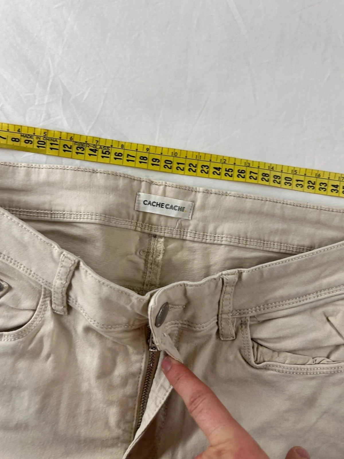 Beige crème cache cache jean – photo 6
